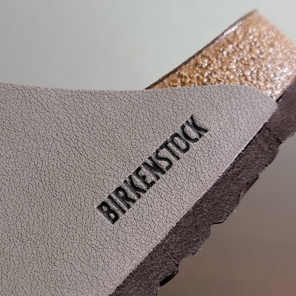 Birkenstock Arizona Women's Sandals Slides Shoes 38 US 7 7.5 Stone Suede Leather - Picture 2 of 12